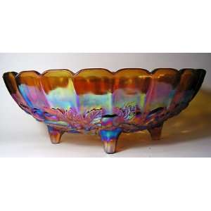 com Vintage Indiana Glass Grape Harvest Marigold Amber Carnival Glass 
