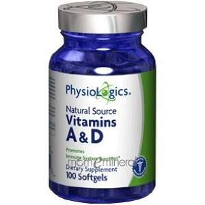   Natural Source Vitamins A&D 100 Soft Gels