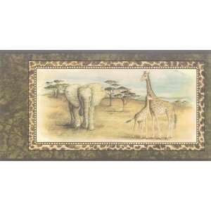  Brown African Safari Wallpaper Border