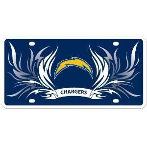  San Diego Chargers Flame License Styrene NFL Plate Car 