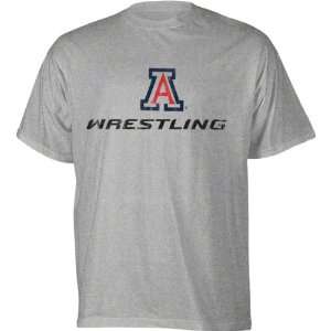  Arizona Wildcats Grey Wrestling T Shirt: Sports & Outdoors